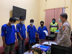 4 Jambret Ditangkap Polisi di Pekanbaru, Hasil Tes Urine Positif Narkoba