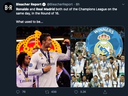 Ini salah satu momen kejayaan saat CR7 masih di Real Madrid. (Foto: screenshot Internet/Twitter)