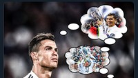Karena Juventus pun tak lolos, senasib dengan Madrid, Ronaldo pun dikisahkan mengenang masa-masa indah di Real Madrid.  (Foto: screenshot Internet/Twitter)
