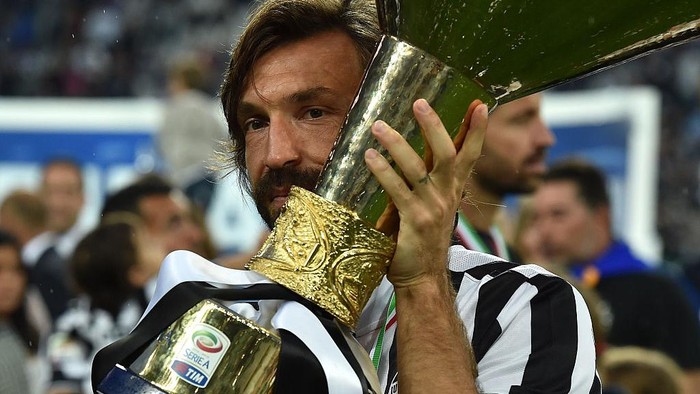 DORTMUND, GERMANY - JULY 04: Andrea Pirlo of Italy celebrates during the FIFA World Cup Germany 2006 Semi-final match between Germany and Italy played at the Stadium Dortmund on July 04, 2006 in Dortmund, Germany.  (Photo by Alex  Livesey/Getty Images)