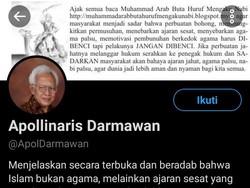 Hina Agama, Apollinaris Darmawan Kembali Masuk Penjara