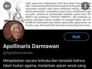 Cerita Apollinaris Darmawan Ribut dengan Istri Gegara Hina Agama Cerita Apollinaris Darmawan Ribut dengan Istri Gegara Hina Agama
