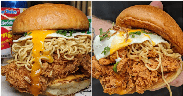 Burger Indomie goreng Burger Indomie goreng