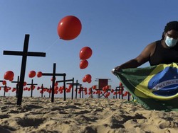 Kematian karena Corona di Brasil Tembus 100.000, Tak Ada Tanda Wabah Mereda