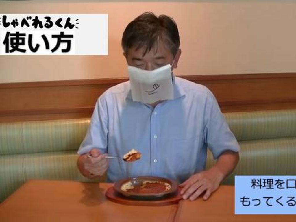 Restoran Ini Bikin Masker Praktis Agar Pengunjung Gampang Makan