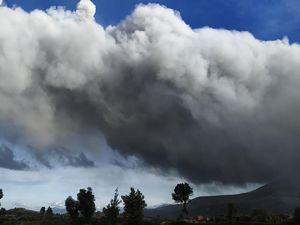 Erupsi Gunung Sinabung Bikin Ribuan Hektare Kebun Warga Rusak Berat