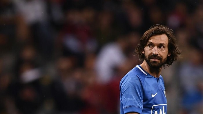 Former Italian football player Andrea Pirlo looks on during the 