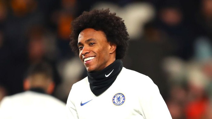 HULL, ENGLAND - JANUARY 25: Willian of Chelsea FC during the FA Cup Fourth Round match between Hull City and Chelsea at KCOM Stadium on January 25, 2020 in Hull, England. (Photo by Ashley Allen/Getty Images)
