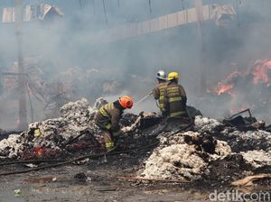 Gudang Kapas di Bandung Terbakar, 15 Unit Mobil Damkar Diterjunkan