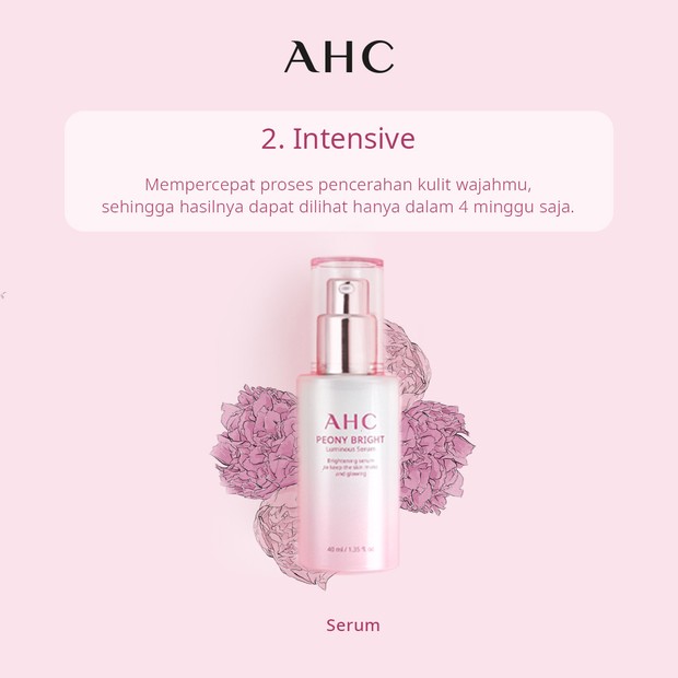 Rangkaian skincare AHC Peony Bright