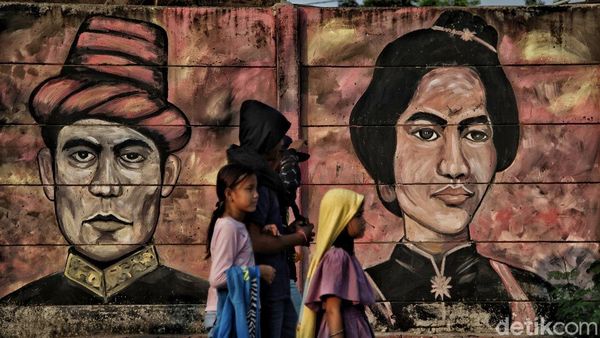 Mural Pahlawan Nasional Mejeng Jelang HUT RI