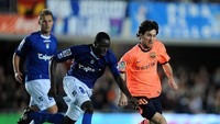Musim 2009/2010, Lionel Messi tak mampu menjebol gawang Xerez di Laliga. Dia cuma bisa mencetak sekali assist (Getty Images)