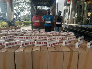 Pengiriman Jutaan Batang Rokok Ilegal ke Sumatera Digagalkan