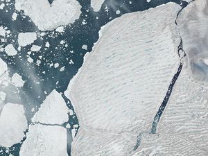 Foto-foto Satelit Merekam Dataran Es di Arktika Terbelah Foto-foto Satelit Merekam Dataran Es di Arktika Terbelah