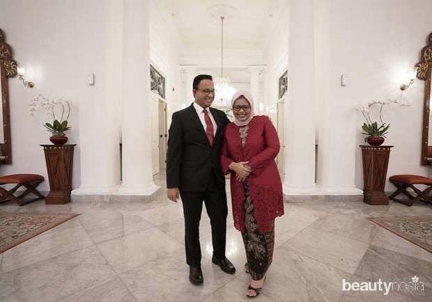 Koleksi foto istri Gurbernur DKI Jakarta Anies Baswedan, Fery Farhati saat memakai busana kebaya.