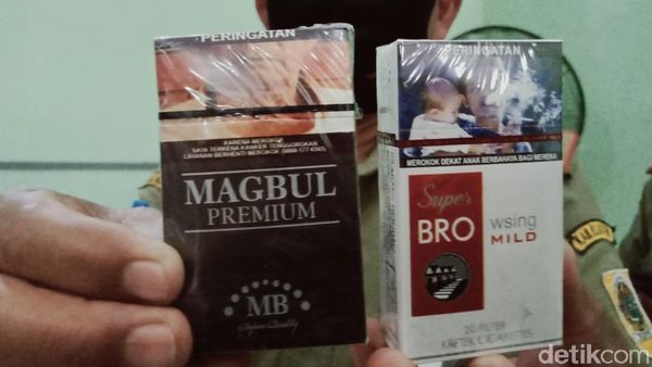 Penampakan Bungkus Rokok Ilegal Bermerek Lucu yang Disita di Klaten