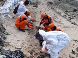 Ikut Bersih-bersih, Pertamina Cek Sumber Ceceran Minyak di Pulau Pari