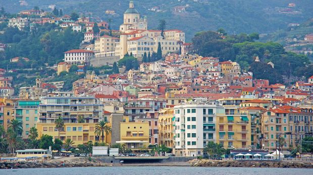 City of San Remo, Italy, view from the sea