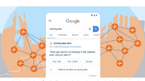 google bikin peringatan gempa dini pakai handphone android