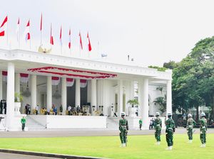 Jokowi Saksikan Geladi Peringatan Detik-detik Proklamasi Kemerdekaan RI