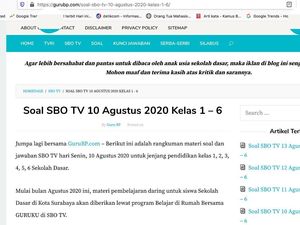 Iklan Pornografi yang Viral di Situs Belajar Daring Sudah Dihapus