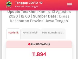 Update COVID-19 Jateng 13 Agustus: 11.894 Positif, 1.086 Meninggal