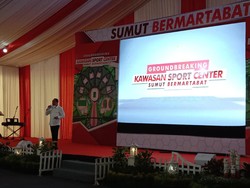 Pimpin Groundbreaking, Gubsu Targetkan Sport Center Sumut Tuntas 2023