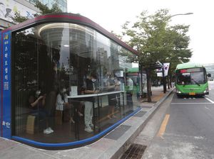 Canggih! Halte Bus di Korsel Bisa Deteksi Dini Corona Lho Canggih! Halte Bus di Korsel Bisa Deteksi Dini Corona Lho