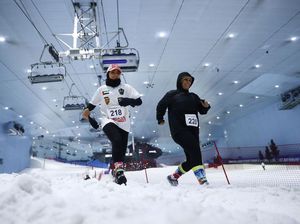 Wow! Ada Lomba Lari Salju di Dubai