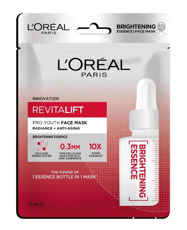 L’Oreal Paris Revitalift/loreal-paris.co.id produk yang memiliki kandungan skin active brightening essence dan juga spring water di dalamnya