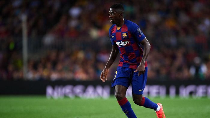 Ousmane Dembele BARCELONA, SPAIN - OCTOBER 02: Ousmane Dembele of FC Barcelona conducts the ball during the UEFA Champions League group F match between FC Barcelona and Inter at Camp Nou on October 02, 2019 in Barcelona, Spain. (Photo by Alex Caparros/Getty Images)
