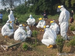 Ini Alasan Petugas BPBD Urug Makam Pasien COVID-19 Pakai Tangan