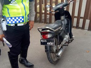 Motor Males Kredit Ditilang Polisi di Garut