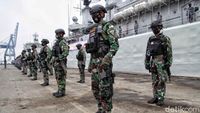 TNI AL Koarmada 1 Gelar Pasukan Pengamanan HUT RI