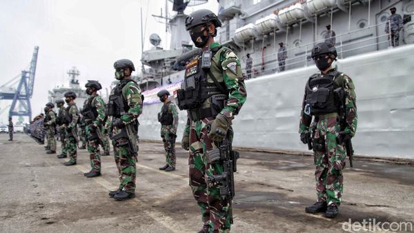 TNI AL Koarmada 1 Gelar Pasukan Pengamanan HUT RI