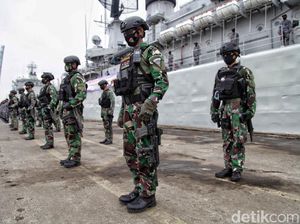 TNI AL Koarmada 1 Gelar Pasukan Pengamanan HUT RI