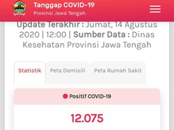 Update COVID-19 Jateng 14 Agustus: 12.075 Positif, 1.109 Meninggal