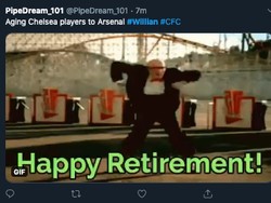 Satu lagi meme mencibir kepindahan Willian. (Foto: internet/Twitter)