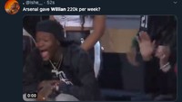 Perkara kabar gaji tinggi Willian pun disindir. (Foto: internet/Twitter)