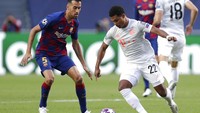 Laga Barcelona Vs Bayern Munich pada babak perempatfinal Liga Champions digelar di Estadio Da Luz, Sabtu (15/8/2020) dini hari WIB. AP Photo/Manu Fernandez/Pool.
