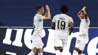 Ivan Perisic membobol gawang Barcelona di menit ke-22. Gol tercipta setelah memanfaatkan umpan dari Serge Gnabry. AP Photo/Manu Fernandez.