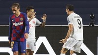 Coutinho sebenarnya cuma main di 15 menit akhir laga Barca Vs Bayern. Sekalipun berstatus pinjaman Barca, ia masih dizinkan main di laga ini. (Foto: AP/Rafael Marchante)