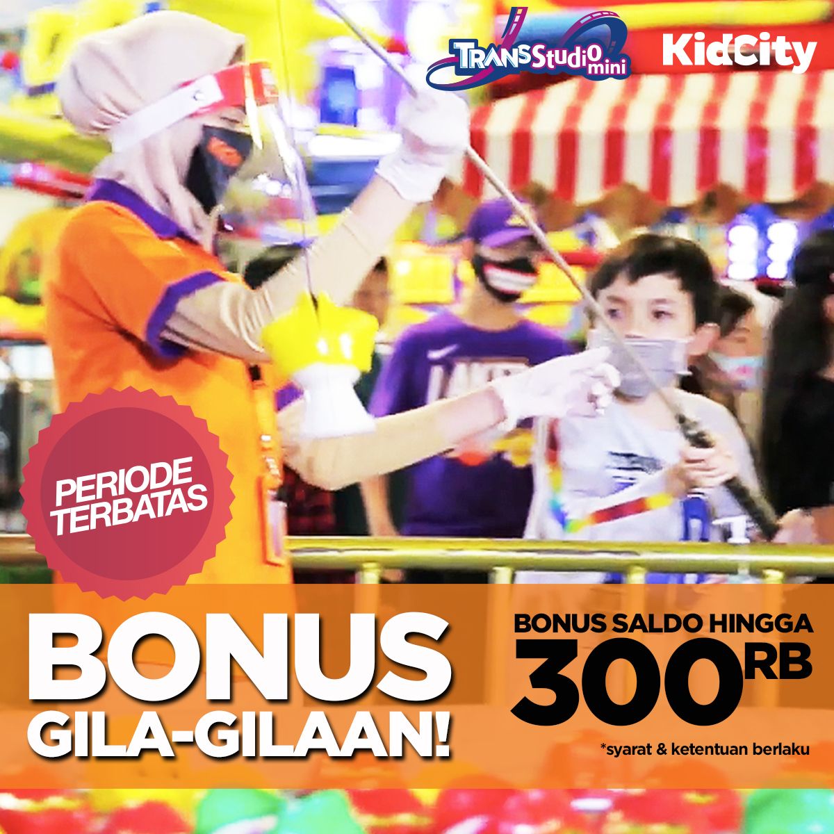 Wahana di Kidcity dan Trans Studio Mini