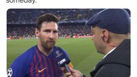 Lionel Messi disorot, karena gagal memberikan penampilan terbaiknya. Pemilik 6 Ballon dOr itu dibuat mati kutu oleh bek sayap Bayern, Alphonso Davies. (Foto: Twitter)
