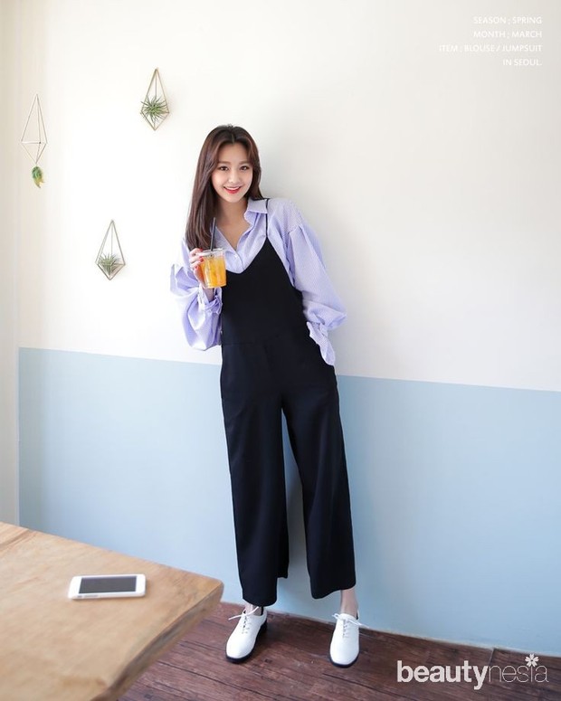 Kemeja polos dan overall