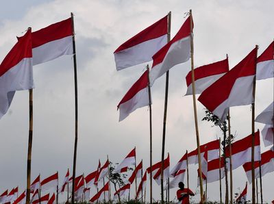 Ribuan Bendera Merah Putih Hiasi Poetoek Suko Mojokerto