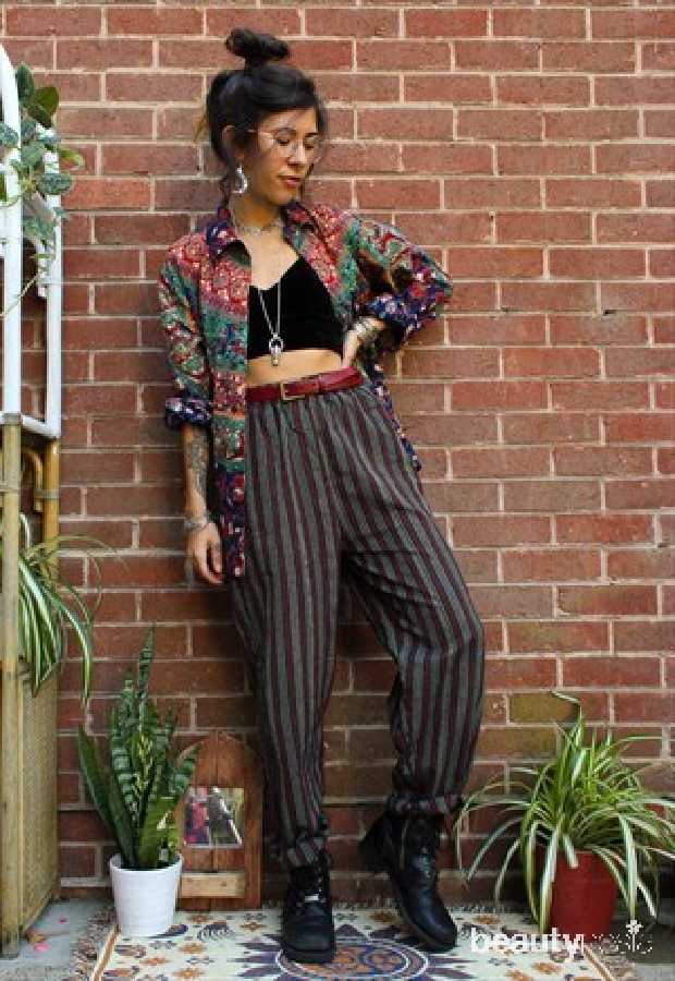 mix and match striped trousers dan piyama