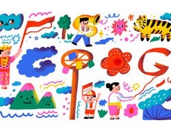 Google Doodle Ikutan Meriahkan HUT ke-75 RI