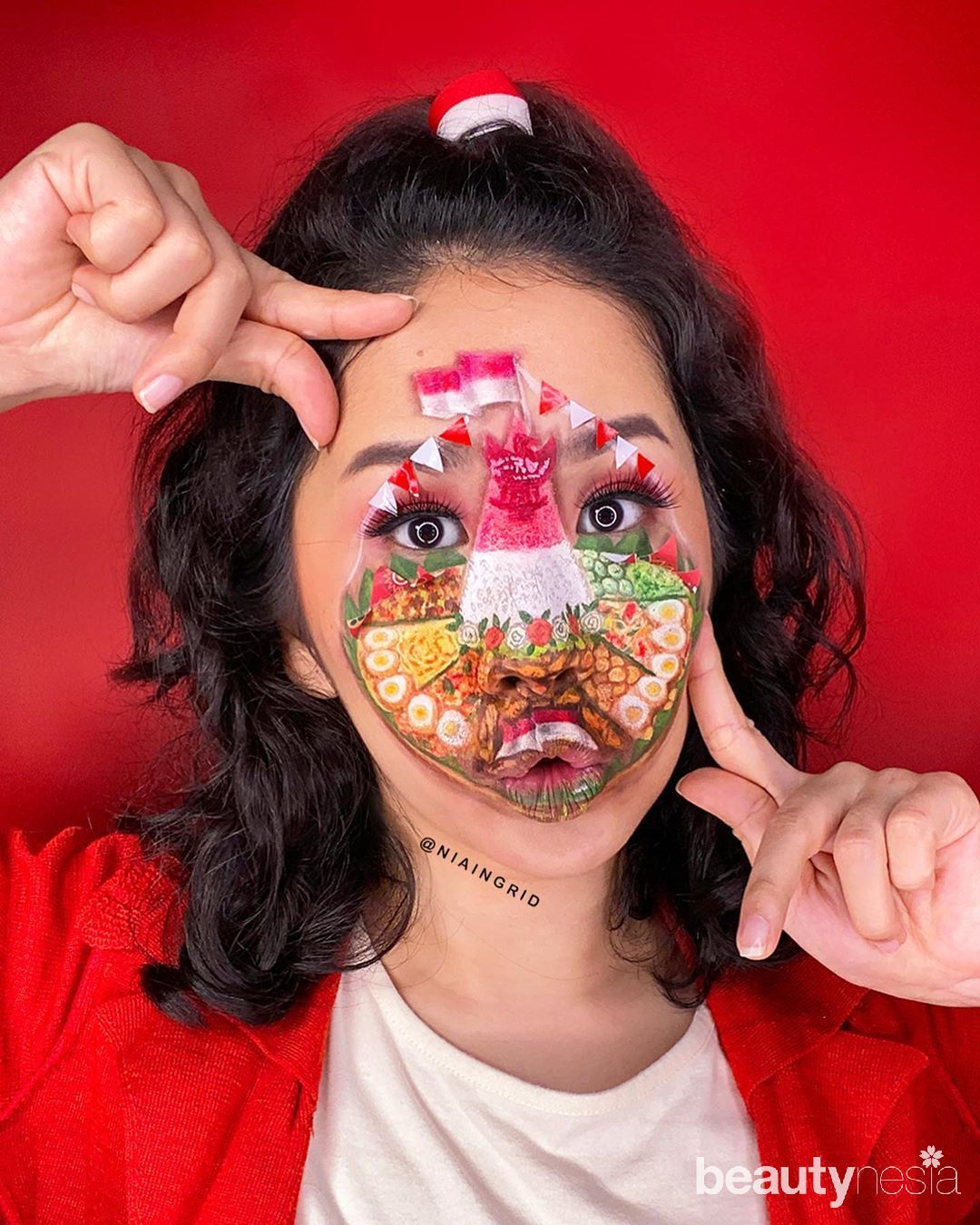 Content creator Nia inggrid face painting