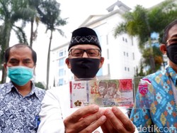 RI Luncurkan Uang Rupiah Baru Pecahan Rp 75.000